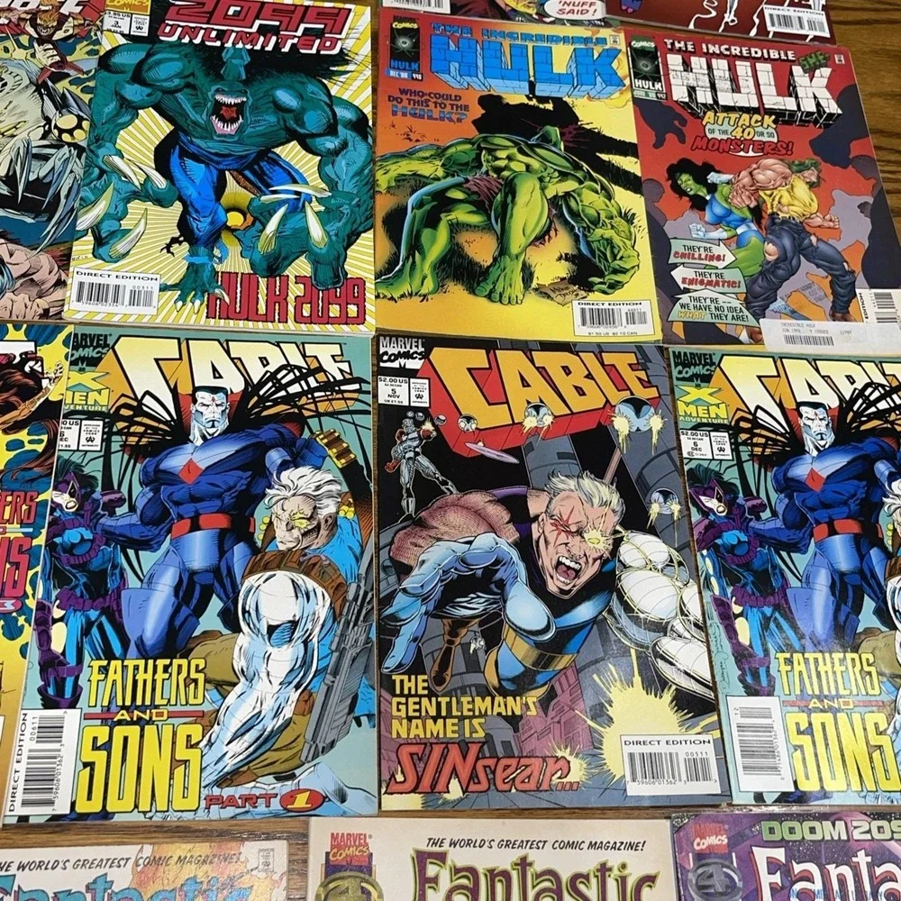 Marvel Comics 1990s Fantastic Four Cable Hulk X-men Avengers Lot Of 19
